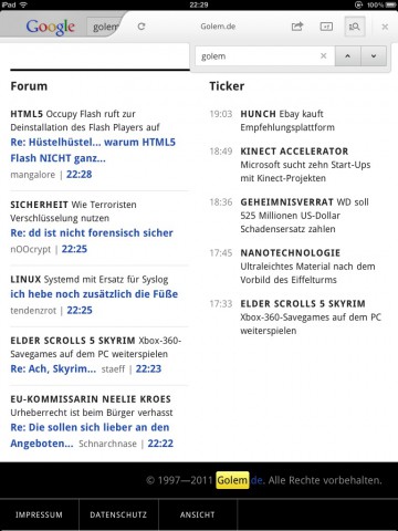 Suche innerhalb einer Seite (Bild: Google/Golem.de)